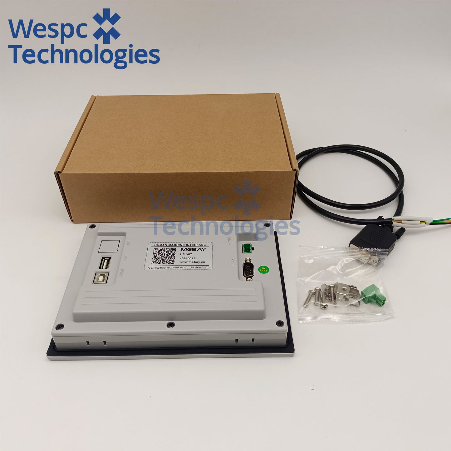 Original Mebay HMI-07 Remote Generator Set Controller TFT Touch Screen RS485 Modbus Monitoring Display Wespc