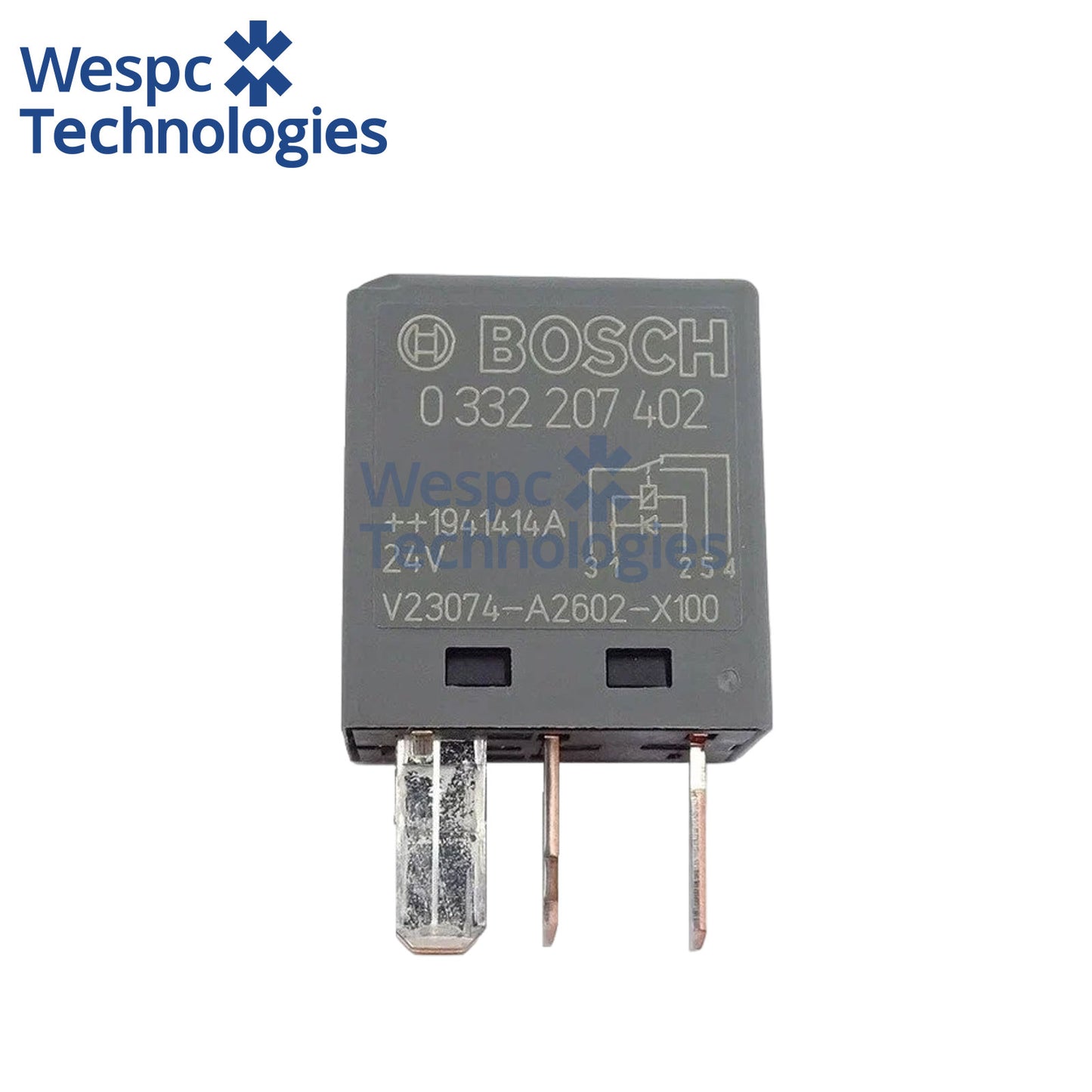 Original Bosch 0332207402 5 Pin SPDT Black Cube Micro Relay 24V DC 10A NO 10A NC Automotive Relay