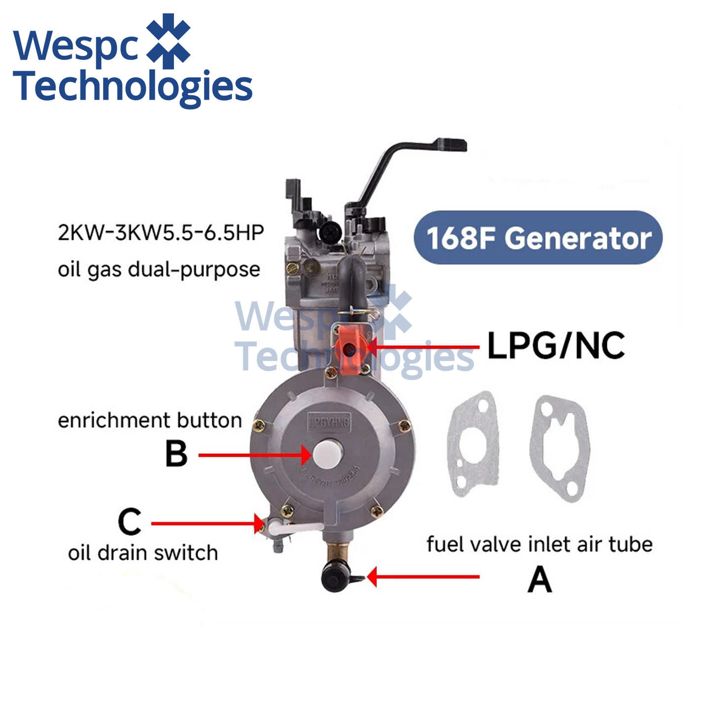 LPG168 LPG CNG LNG Gas Genset Auto Start Controller LCD Hour Meter DC8-35V 12/24V Gas Valve Ignition Sequence Control