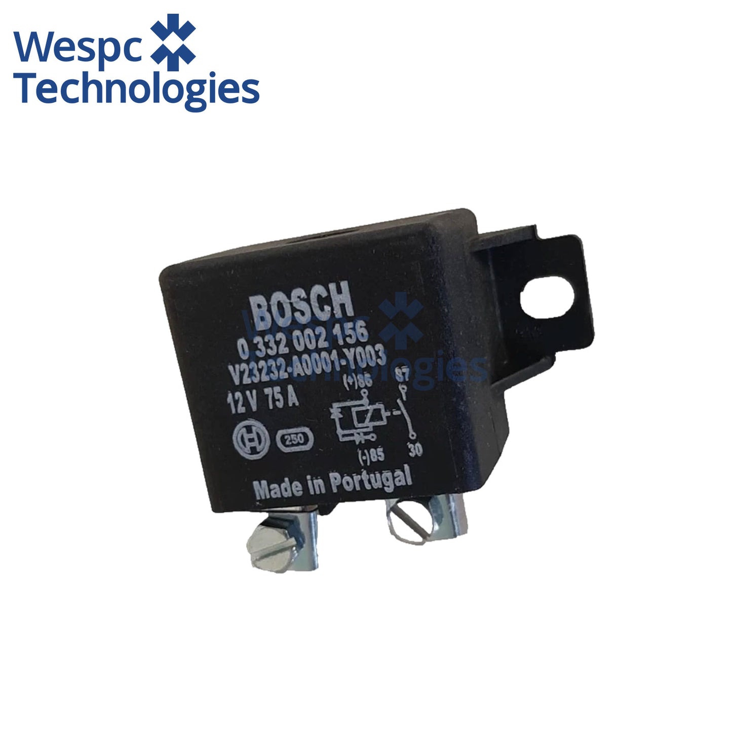 Original Bosch 0332002156 Heavy Duty Power Relay 12V DC 75A SPST Normally Open 4 Terminal