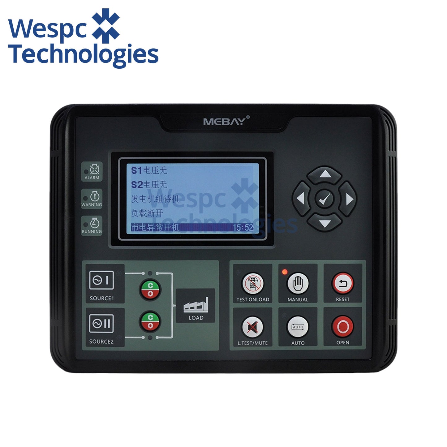 Original Genuine Mebay ATS520 Dual power automatic mains power generation switching controller ATS conversion control module