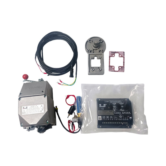 Original Fortrust ESG2002A900C-W Complete Electronic Governor Kit C2002 Speed Controller + A900C-W Built-In Actuator + Magnetic Speed Sensor 12/24V For 400-640KVA Diesel Generator Fuel Pump Speed Stabilization Replacement Spare Part