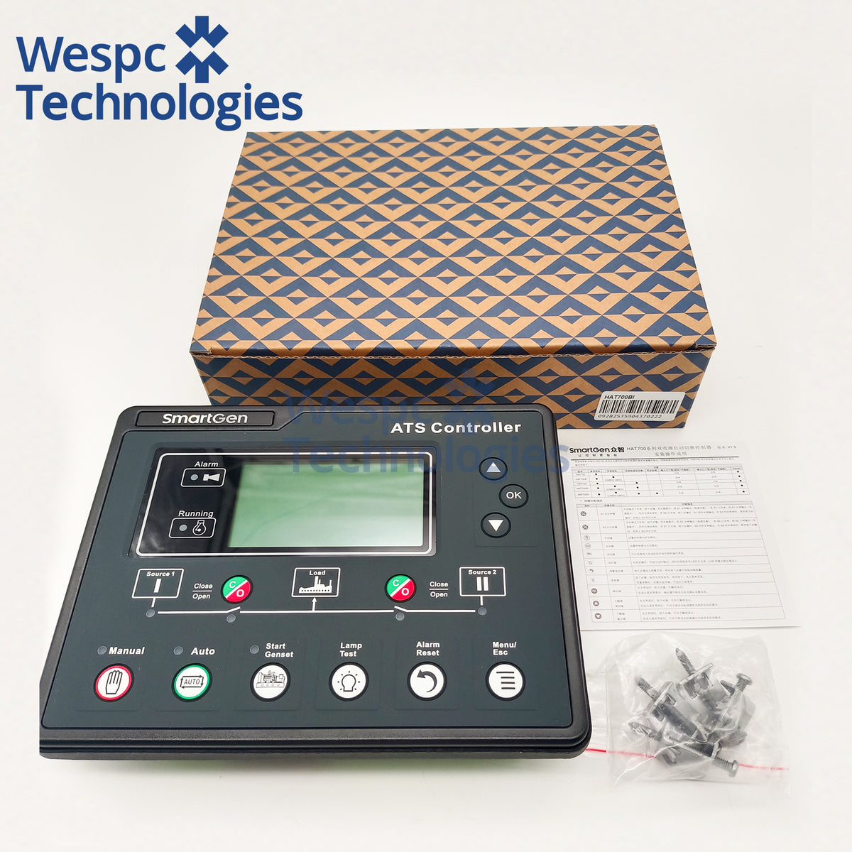 Original  Genuine Smartgen HAT700BI Dual Power ATS Automatic Transfer Controller Genset