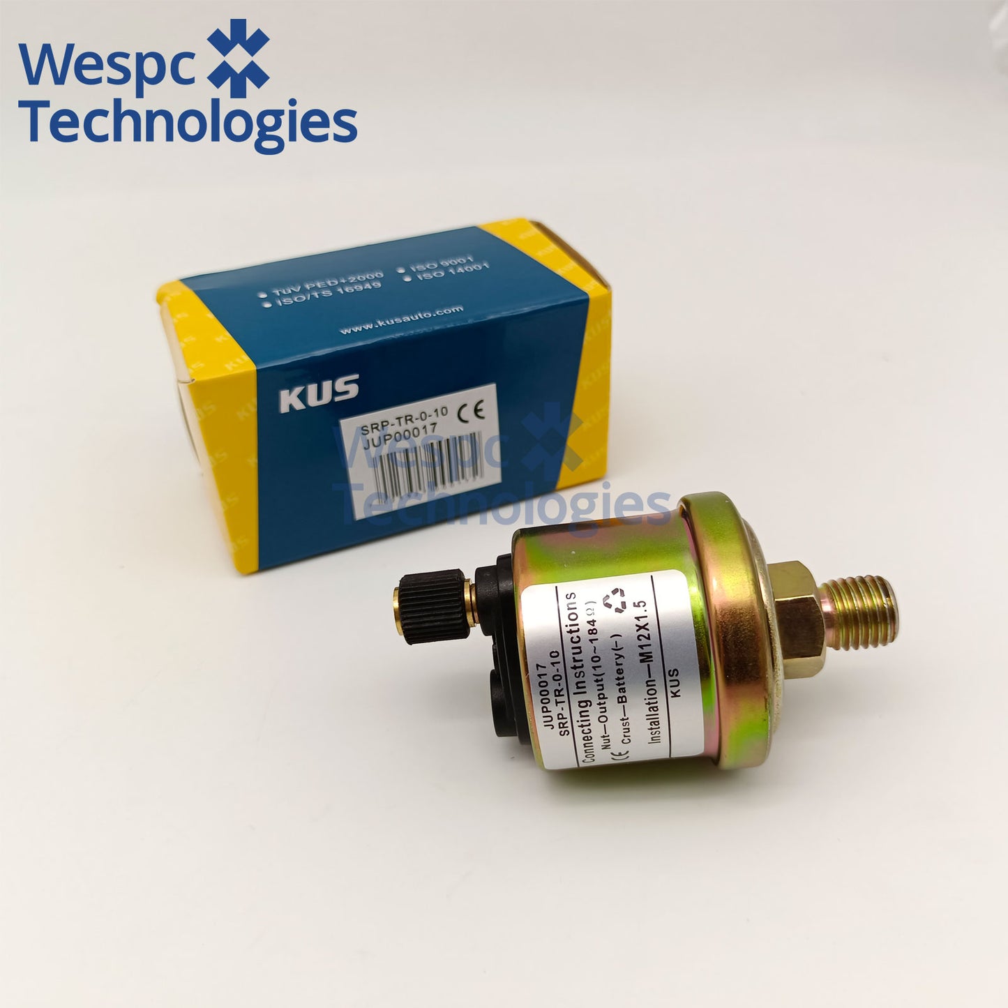 Original KUS Genuine JUP00017 Oil Pressure Sensor VDO 360-081-029-013C and 360-081-029-013K M12×1.5 Dual Thread
