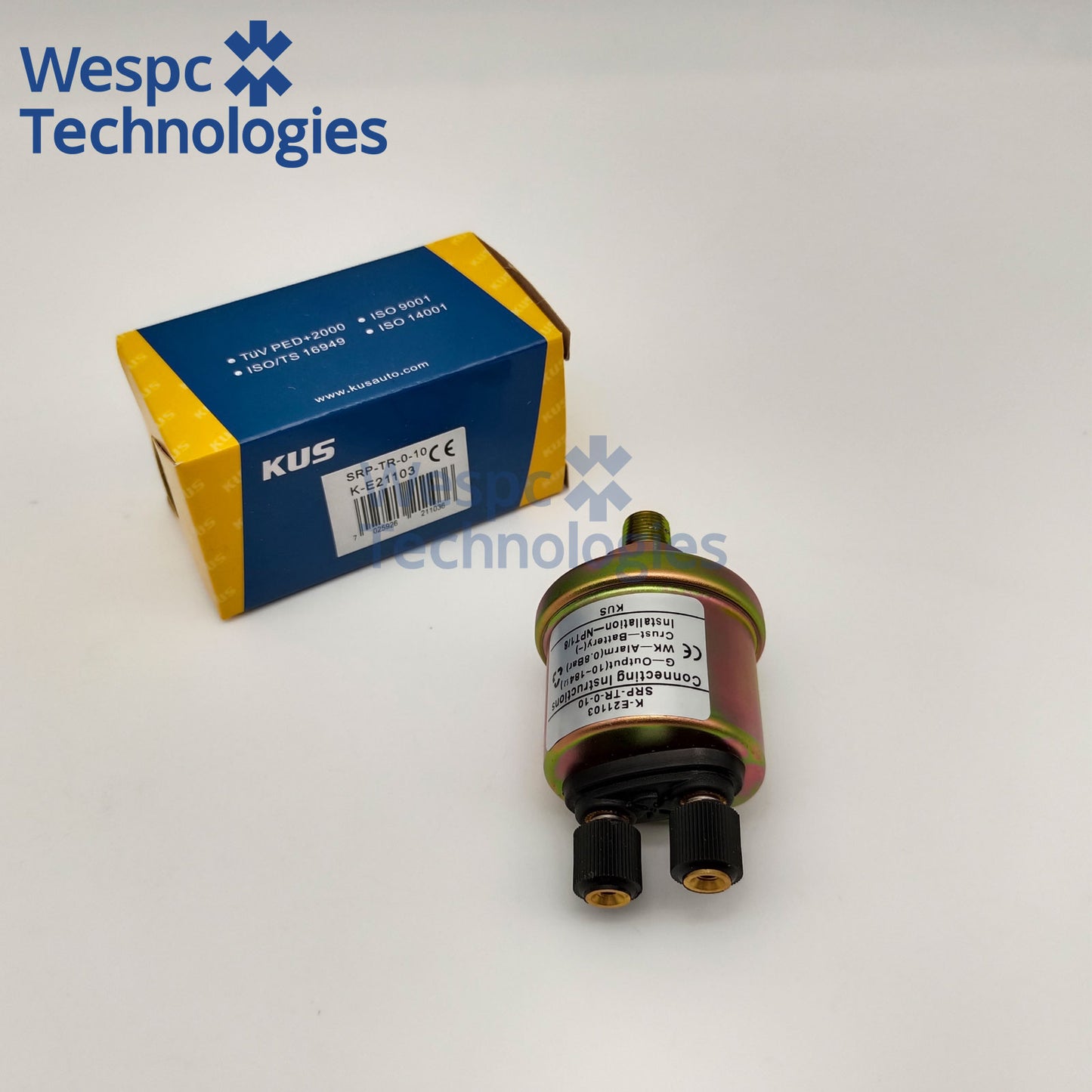Original KUS KE21103 Engine Mechanical Oil Pressure Sensor Car Boat Sensors VDO 360-081-030-015C NPT 1/8 0.8Bar Alarm