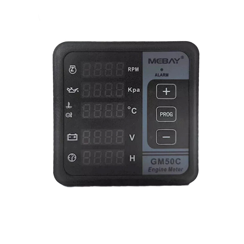 Original Mebay GM50C GM50CR Engine Digital  Multifunction Meter RPM Oil Pressure Meter