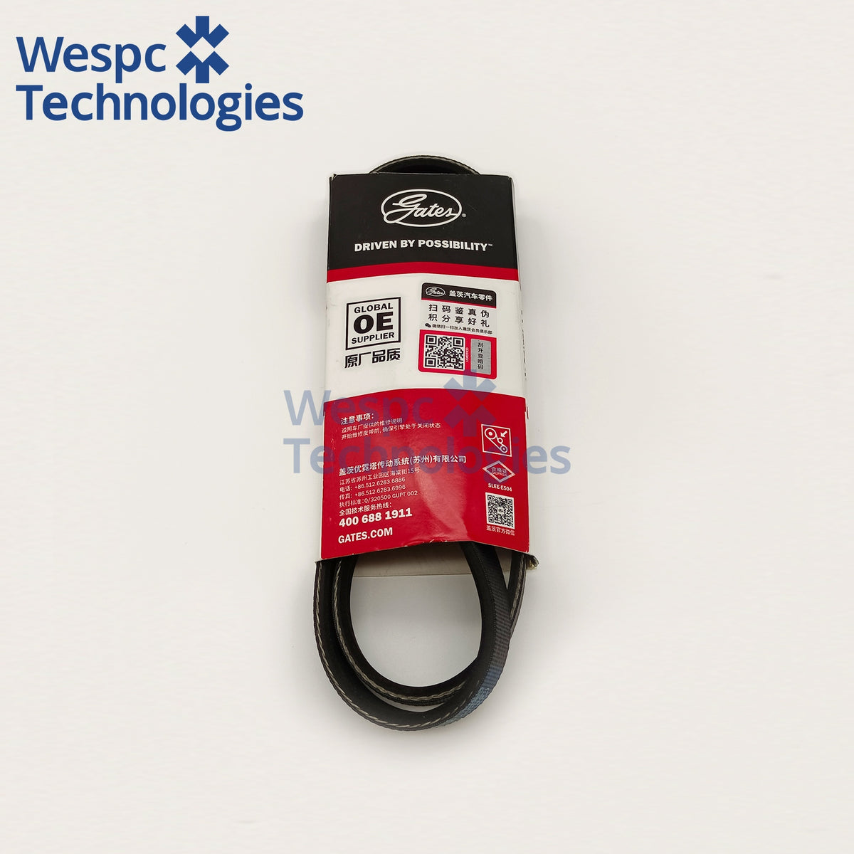 Original Gates 4PK890SF Micro-V Stretch Fit Serpentine Belt 4 Ribs 890mm For Ford Focus ST Kuga 2.0