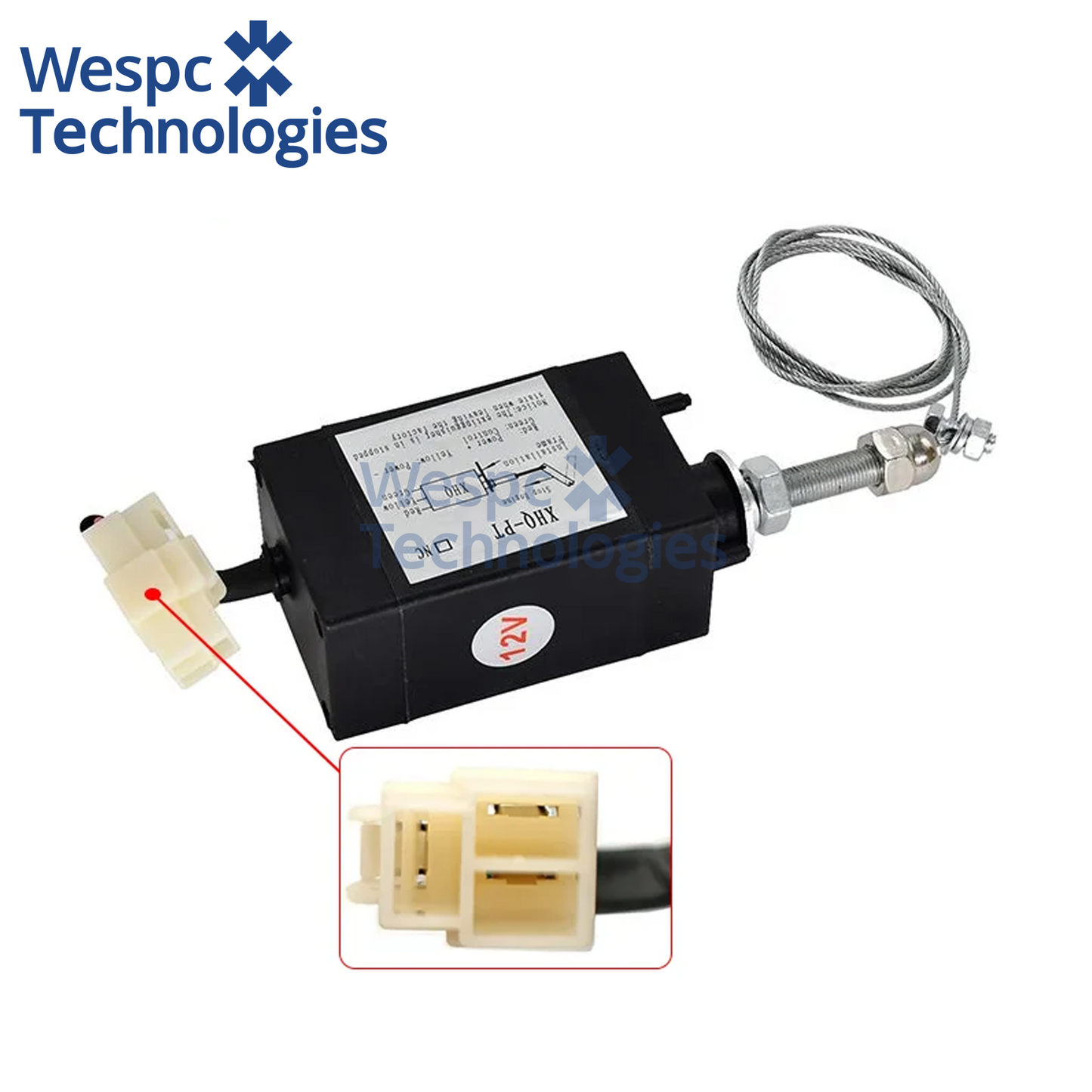 12V XHQ-PT Closed Fuel Cut Off Stop Solenoid Valve fits for Diesel Engine Flame Out Device