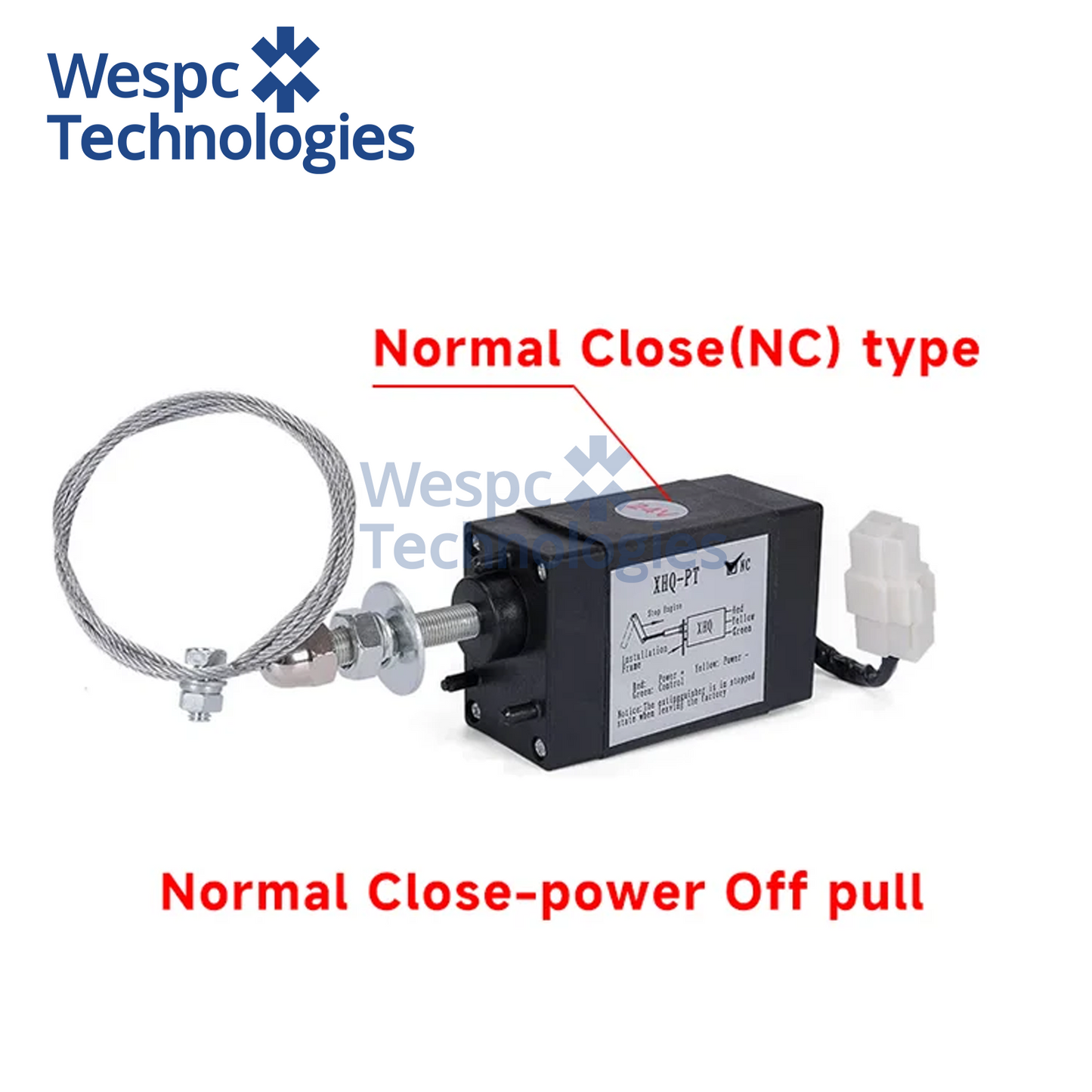 12V XHQ-PT Closed Fuel Cut Off Stop Solenoid Valve fits for Diesel Engine Flame Out Device