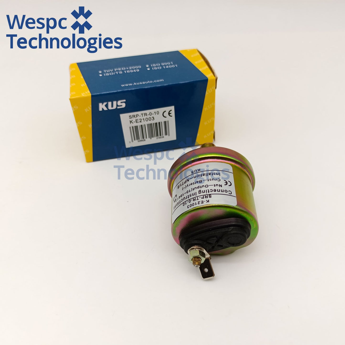 Original KUS K-E21003 Generator Mechanical Oil Pressure Sensor No Alarm Galvanized KE21003 VDO 360-081-029-042C