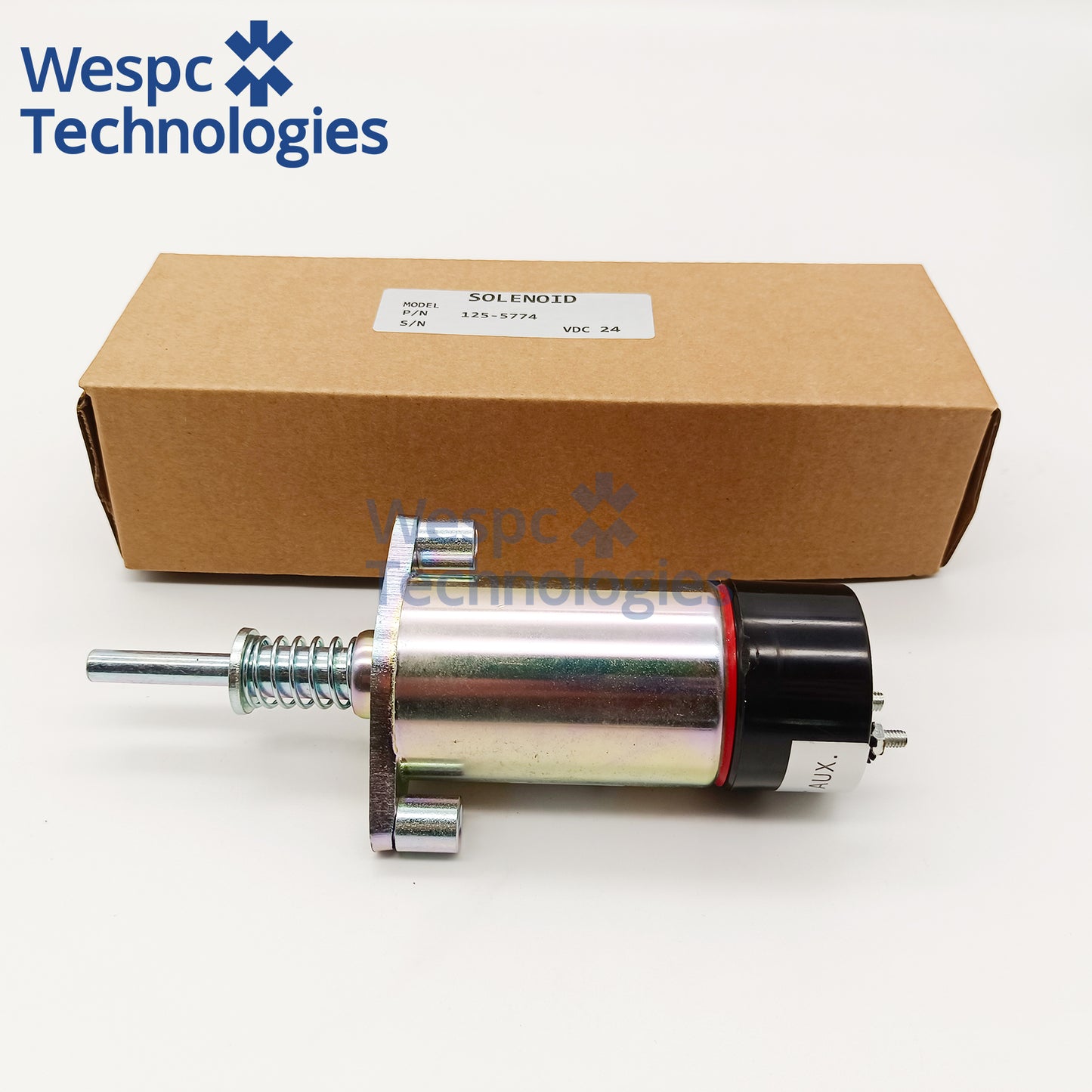 125-5774 24V Fuel Shutoff Solenoid Valve Replace 6T-4121 For CAT 3304 3306 3406B E330B E330C Excavator Diesel Engine Stop Solenoid