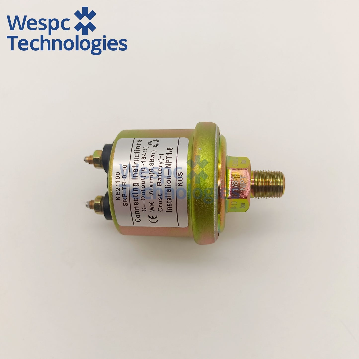 Original KUS KE21100 Oil Pressure Sender 0-10Bar 10-184Ω Single Terminal No Alarm 1/8NPT Thread Resistance Oil Pressure Sensor