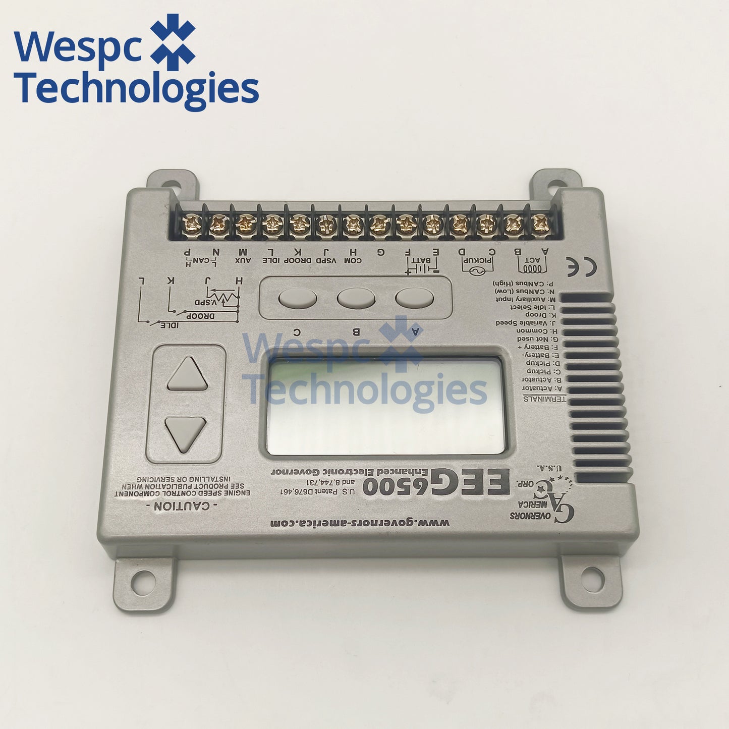 Original EEG6500 Digital Electronic Speed Generator Controller 12V/24V Multi-V DC LCD Display Diesel Gas Engine Speed Control Replace ESD5500E