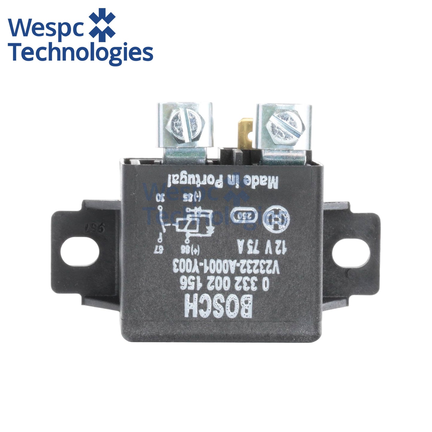 Original Bosch 0332002156 Heavy Duty Power Relay 12V DC 75A SPST Normally Open 4 Terminal