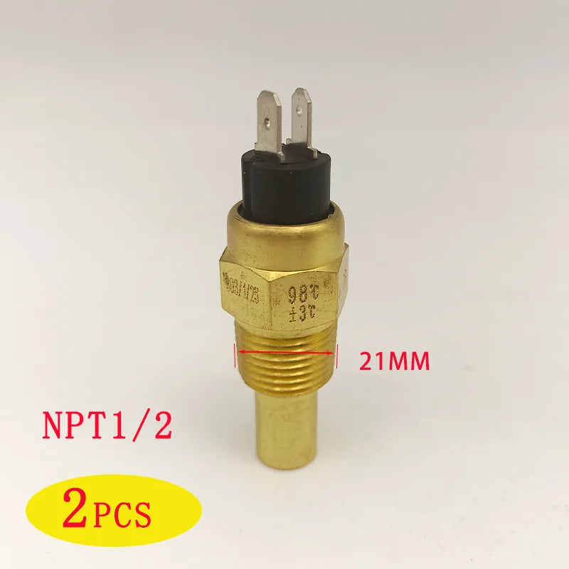 Sensor de temperatura del agua VDO 1/2 NPT Transmisor de interruptor WESPC Adecuado para generador de motor diésel Sensor eléctrico de origen