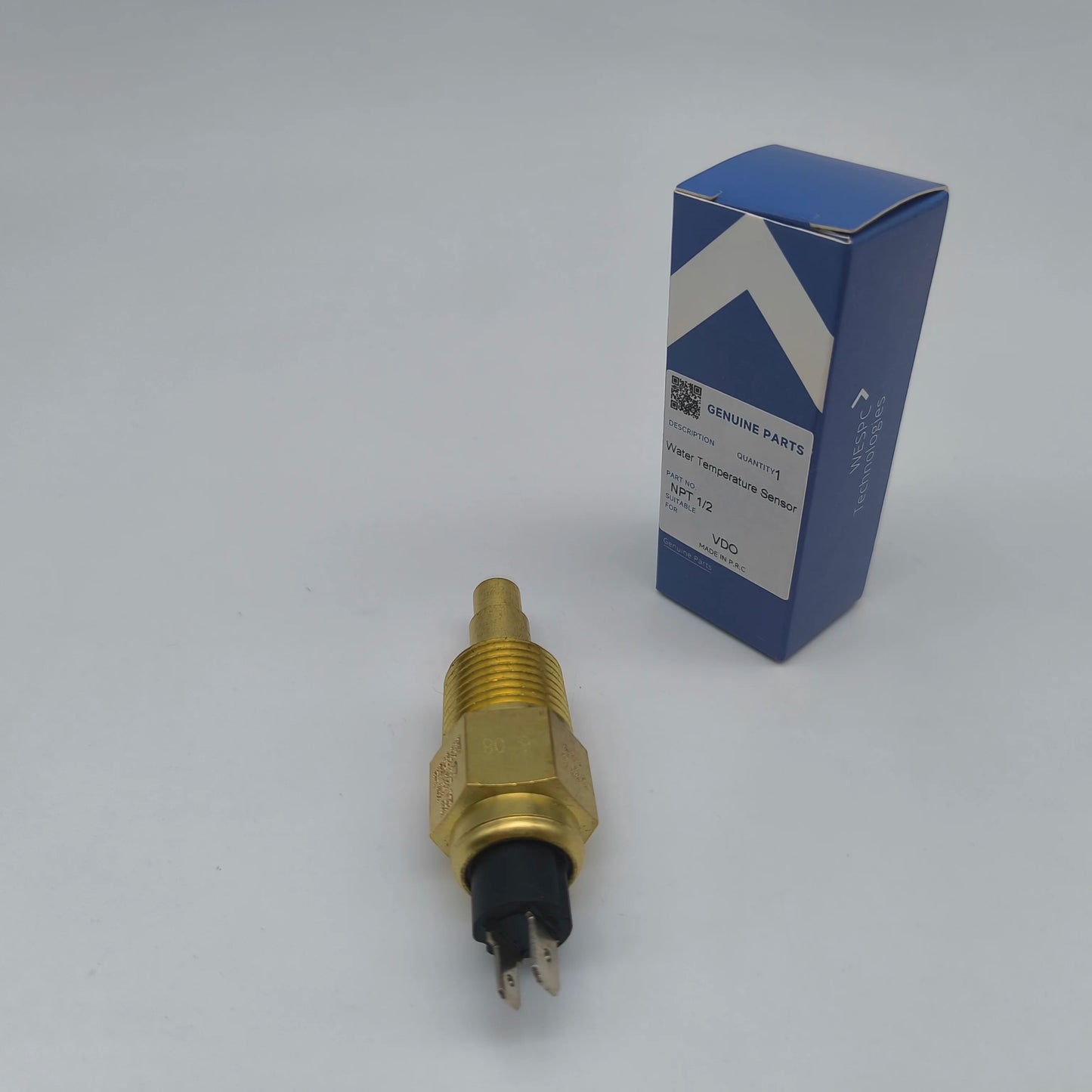 Sensor de temperatura del agua VDO 1/2 NPT Transmisor de interruptor WESPC Adecuado para generador de motor diésel Sensor eléctrico de origen