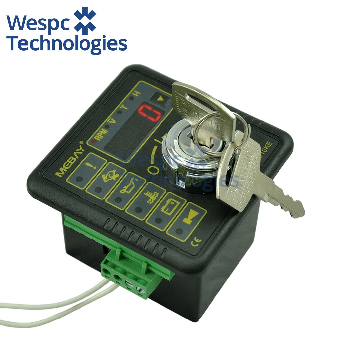 Original Genuine Mebay DC10KE Manual Start Generator Controller Key Switch Genset Control Module RPM Battery