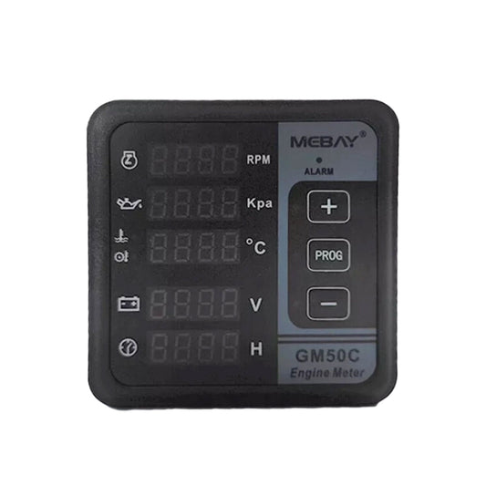 Original Genuine Mebay GM50CR Engine Digital  Multifunction Meter RPM Oil Pressure Meter