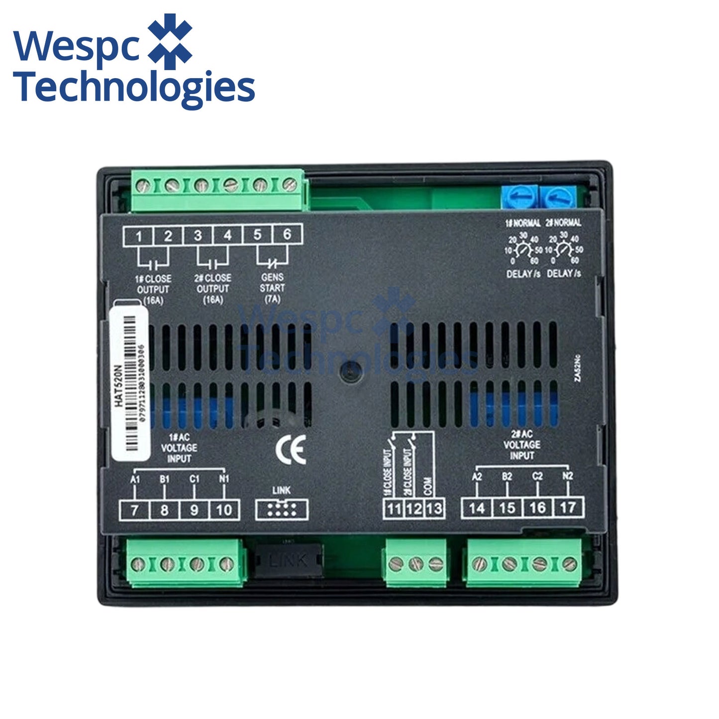 Original SmartGen HAT520N ATS Controller Automatic Transfer Switch Generator Set Dual Power Supply