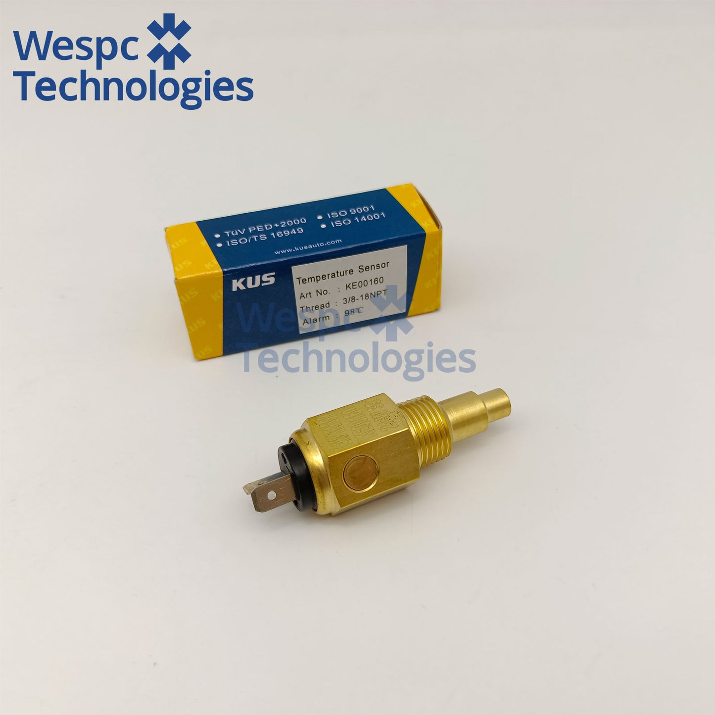 Original KUS High Quality KE00160 Water Temperature Sensor Genuine With Alarm Thread 3/8-18NPT