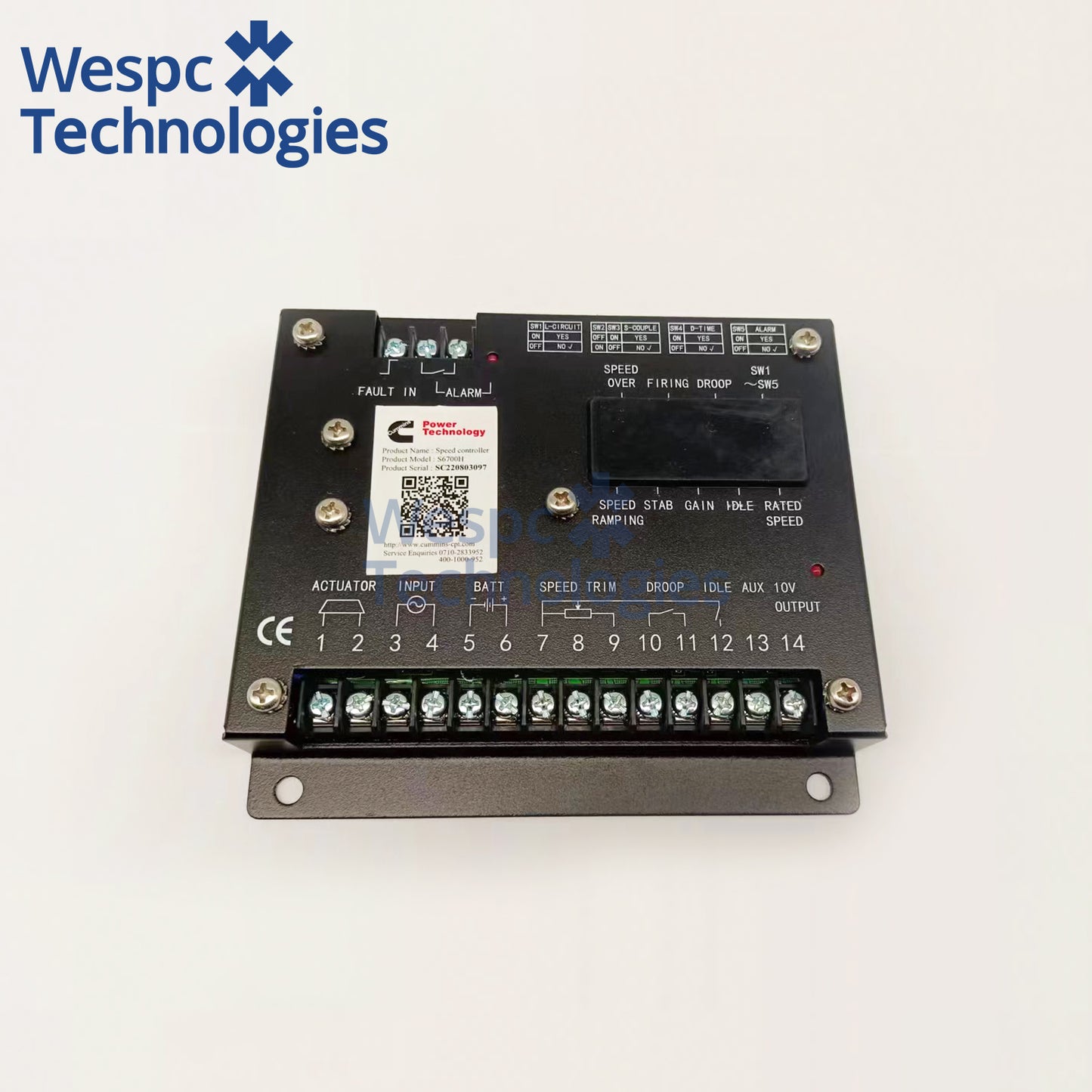 New Original S6700H Generator Electronic Speed Controller Panel Cummins S-6700H
