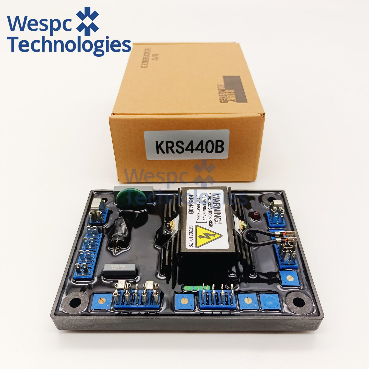 KRS440B AVR Automatic Voltage Regulator Compatible with SX440 AS440 Brushless Diesel Generator Stabilizer Wespc