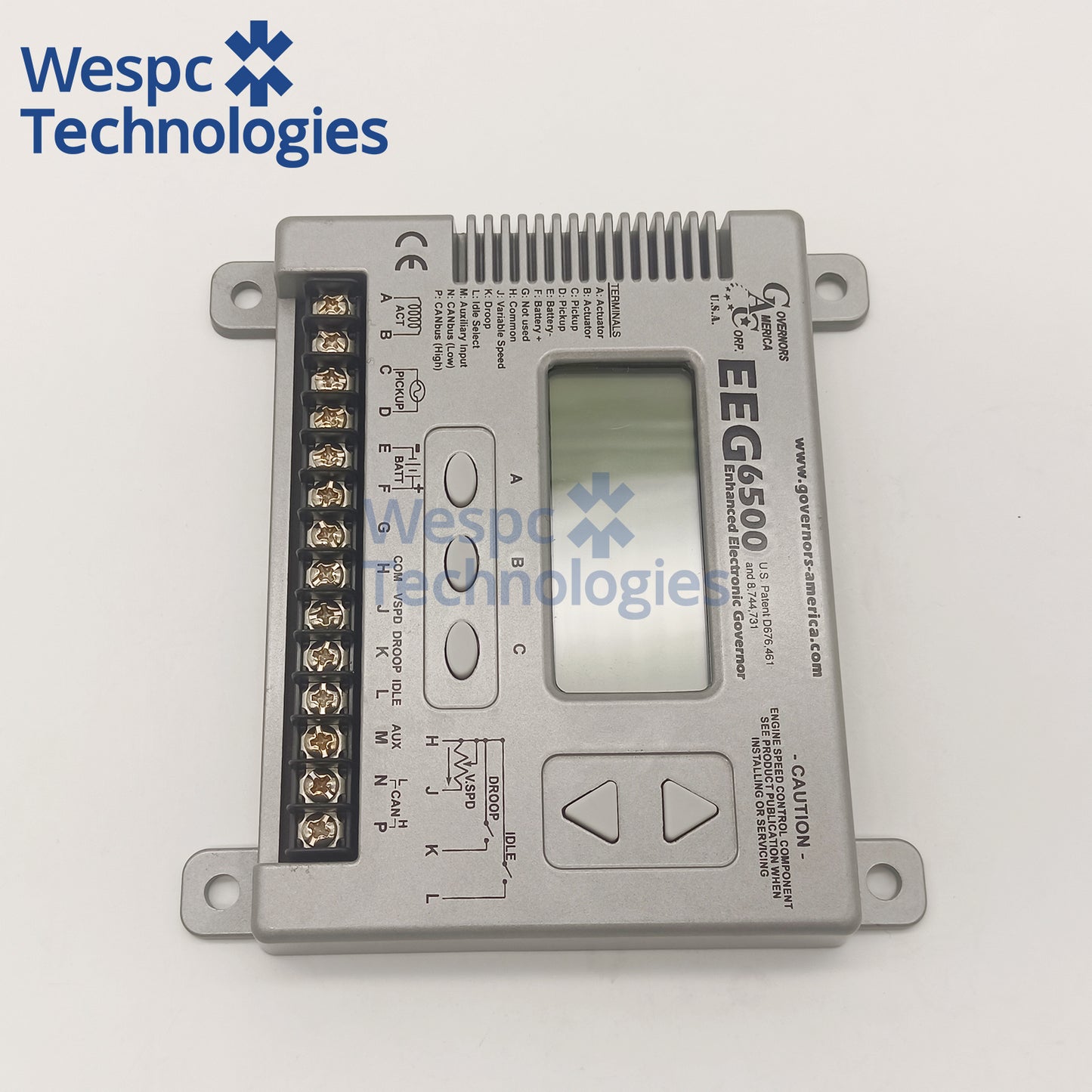 Original EEG6500 Digital Electronic Speed Generator Controller 12V/24V Multi-V DC LCD Display Diesel Gas Engine Speed Control Replace ESD5500E