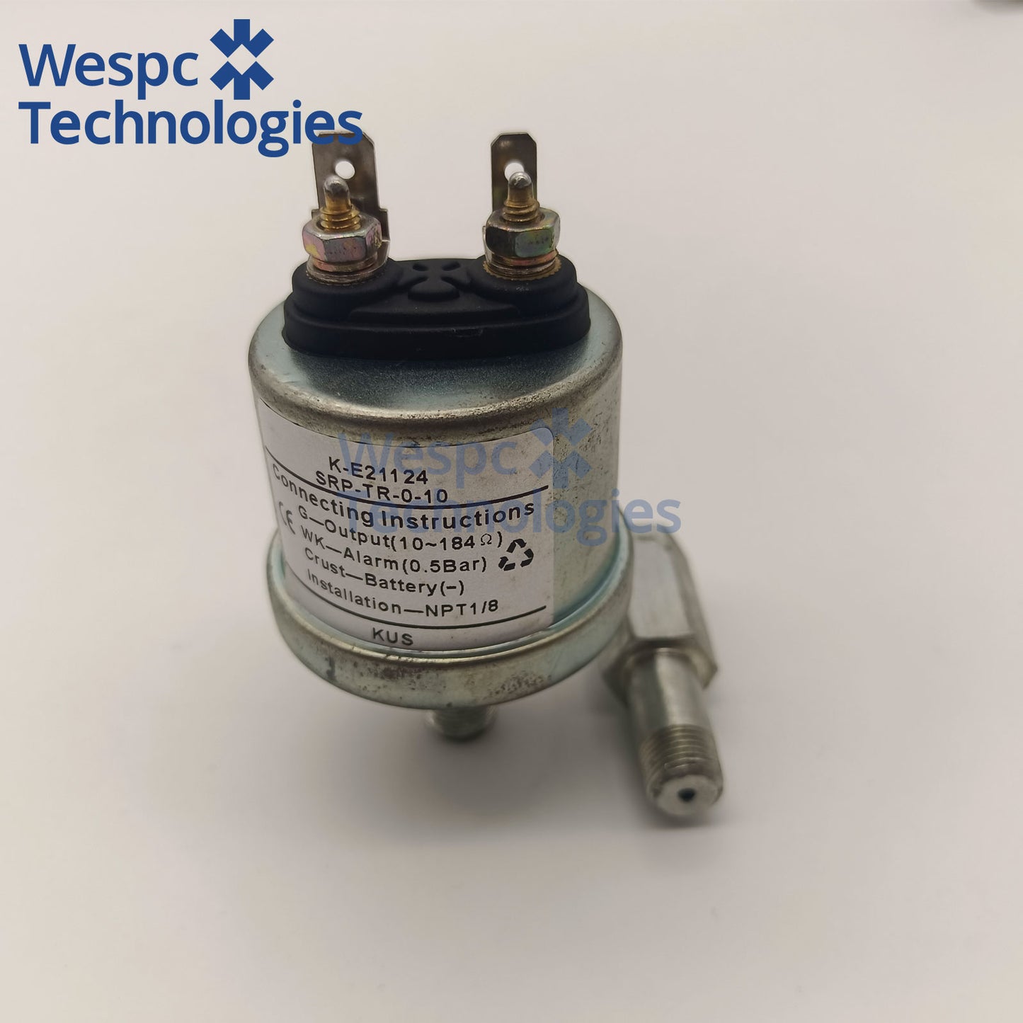Original KUS KE21124 Oil Pressure Sensor Engine Mechanical 0-10 Bar NPT 1/8 M14×1.5 Metric Thread Dual M4 Terminal 10-184Ω