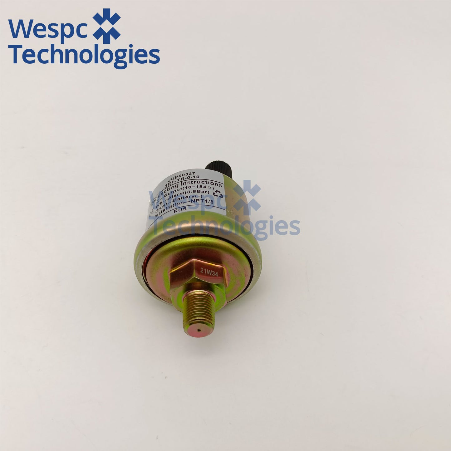 Original KUS JUP00327 Oil Pressure Sender SRP-TR-0-10 0-10Bar 0.8Bar Low Pressure Alarm 1/8NPT Dual Terminal Resistance Oil Pressure Sensor