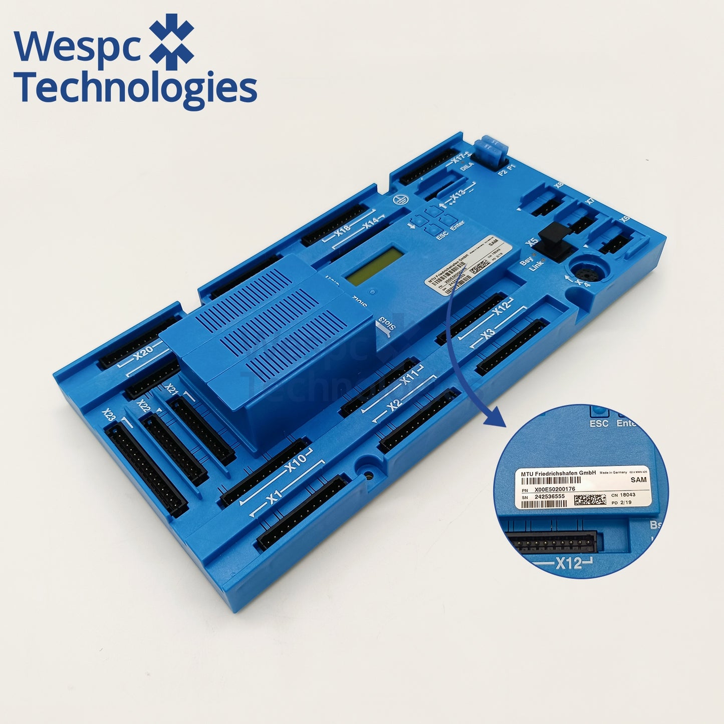 Original MTU X00E50200176 SAM Connection Interface Base Board For MTU 4000 Series Diesel Engine Genset Replace X00012111