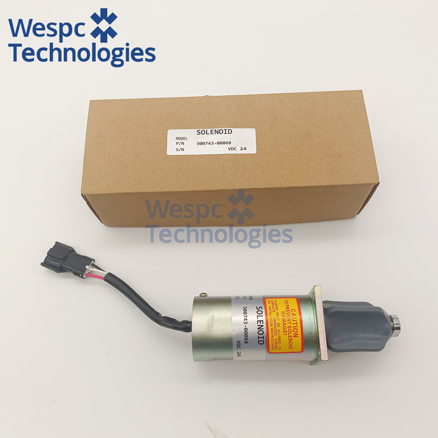 24V Shutdown Solenoid Valve 65.25900-6006A 300743-00068 For DAEWOO Doosan D1146T