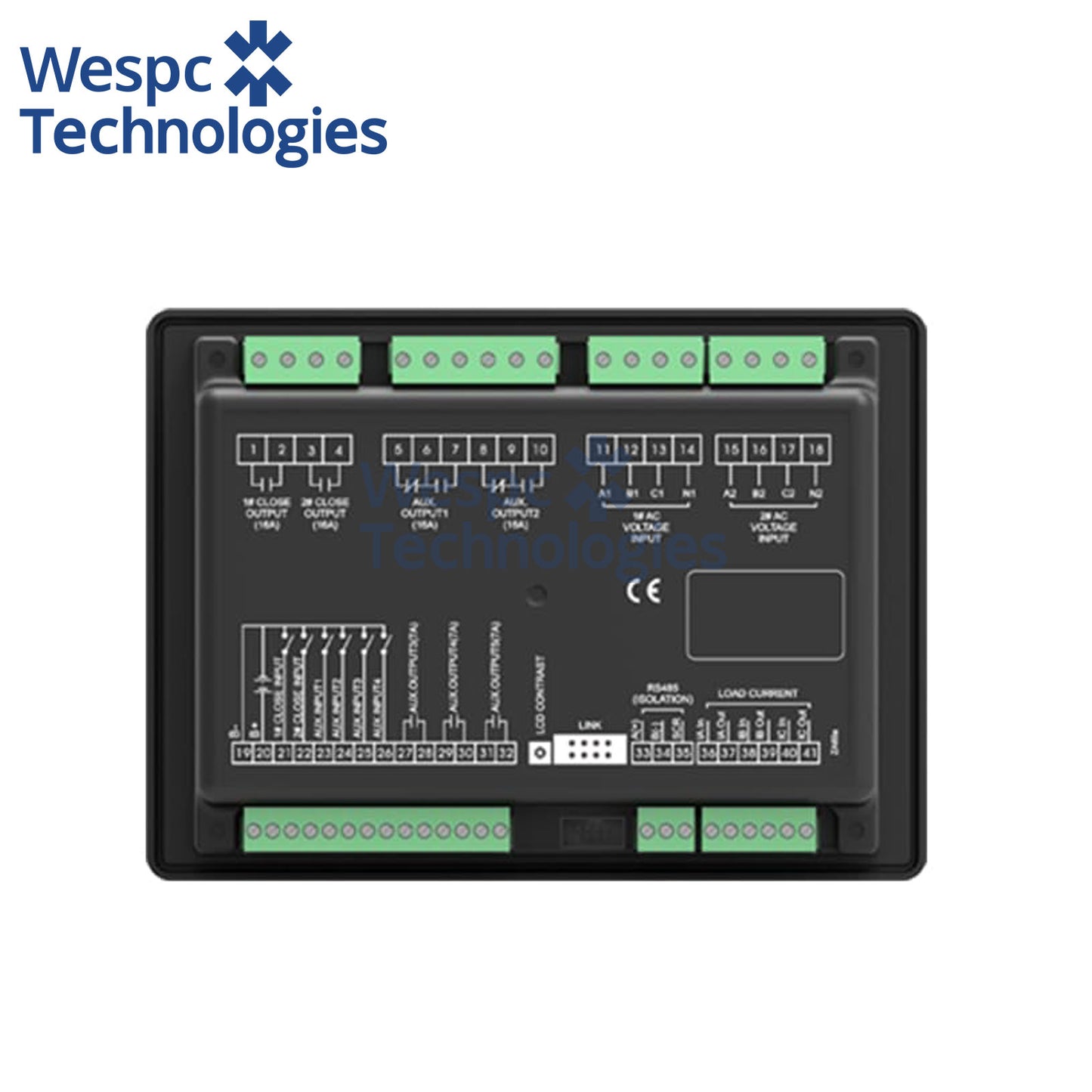 Original SmartGen HAT600BI Dual Power ATS Controller Dual DC+AC Power Supply 3-Phase Current & Power Monitoring