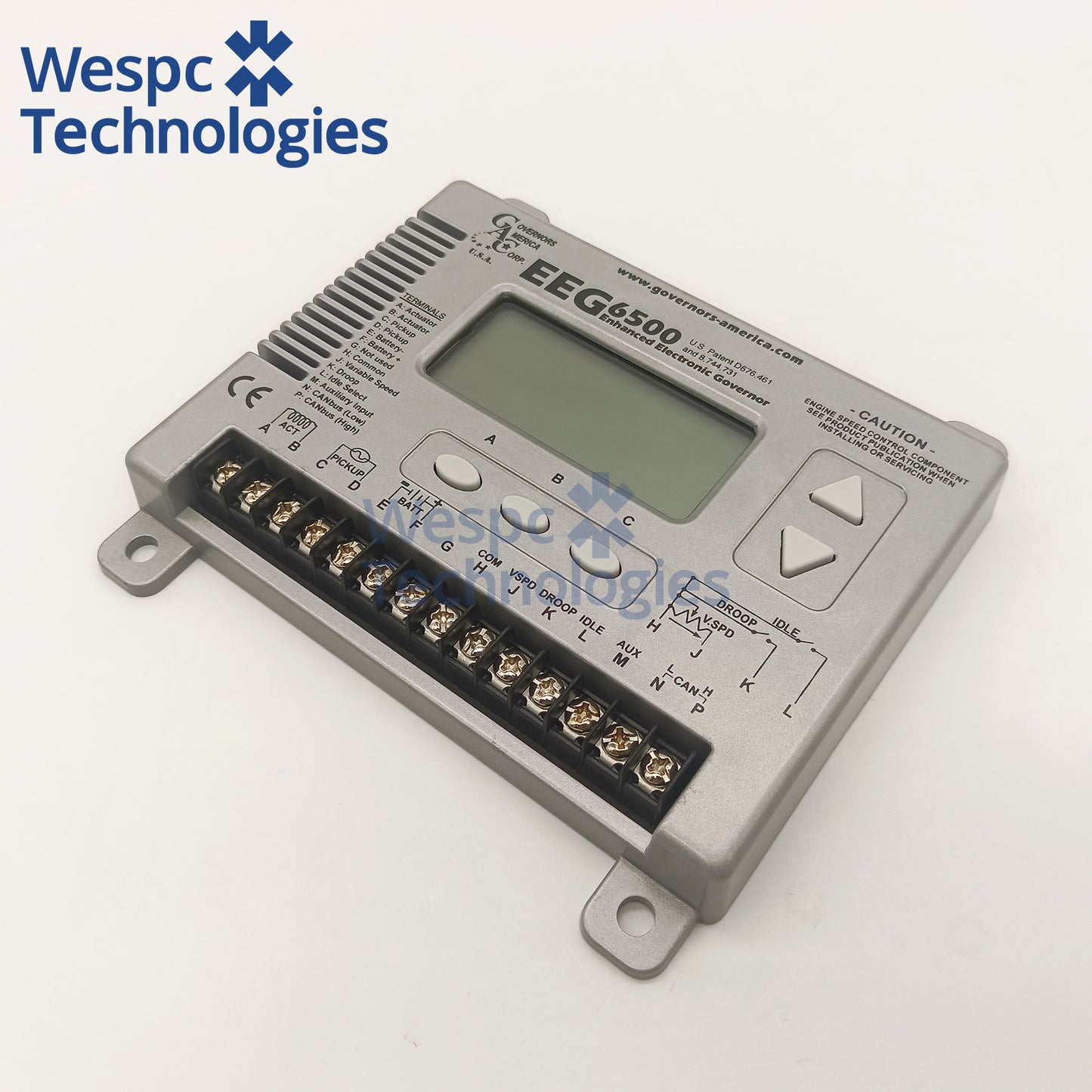 Original EEG6500 Digital Electronic Speed Generator Controller 12V/24V Multi-V DC LCD Display Diesel Gas Engine Speed Control Replace ESD5500E