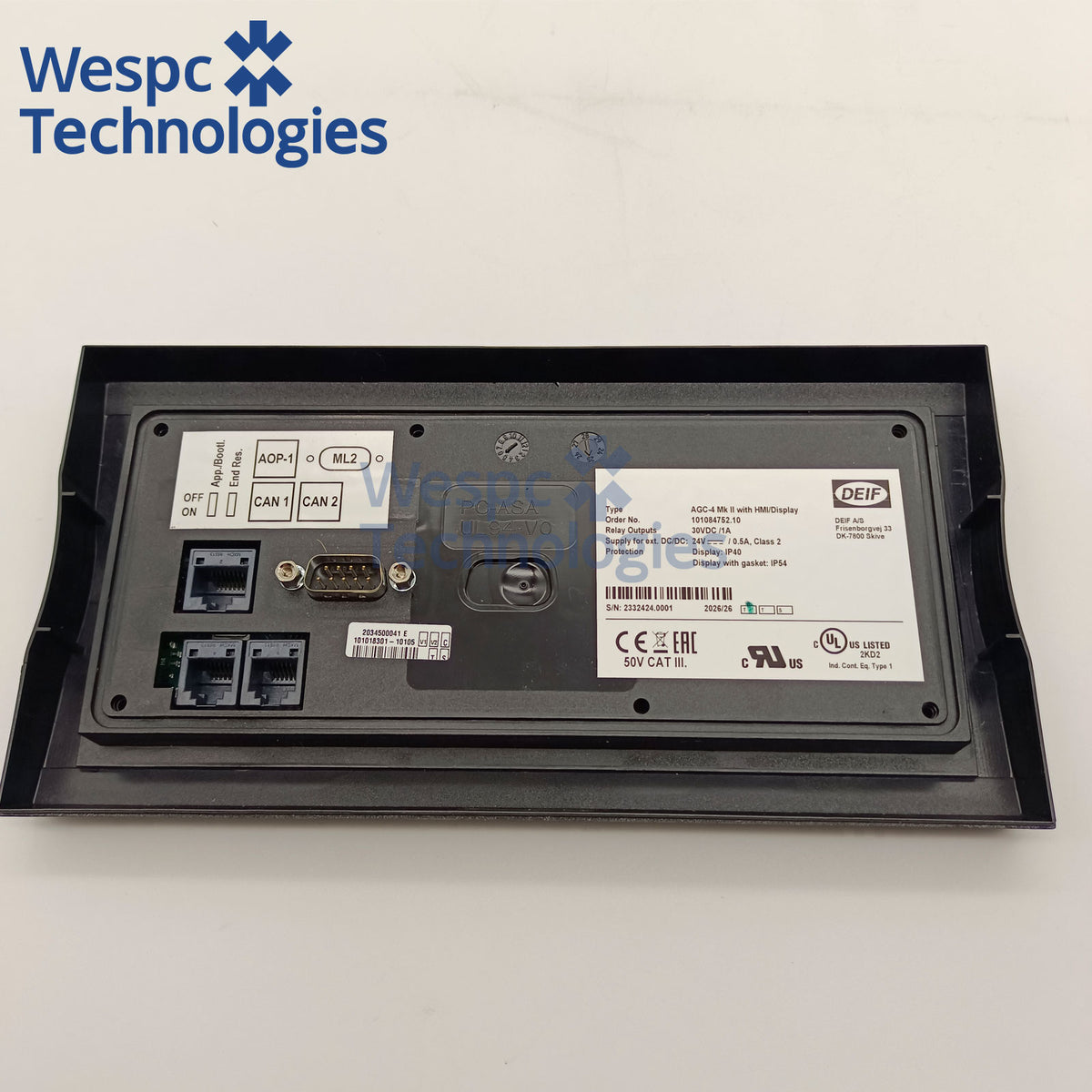Original DEIF AGC‑4 MKII Controller with DU‑2 Display Multi‑Genset Paralleling Power Management Genset Controller