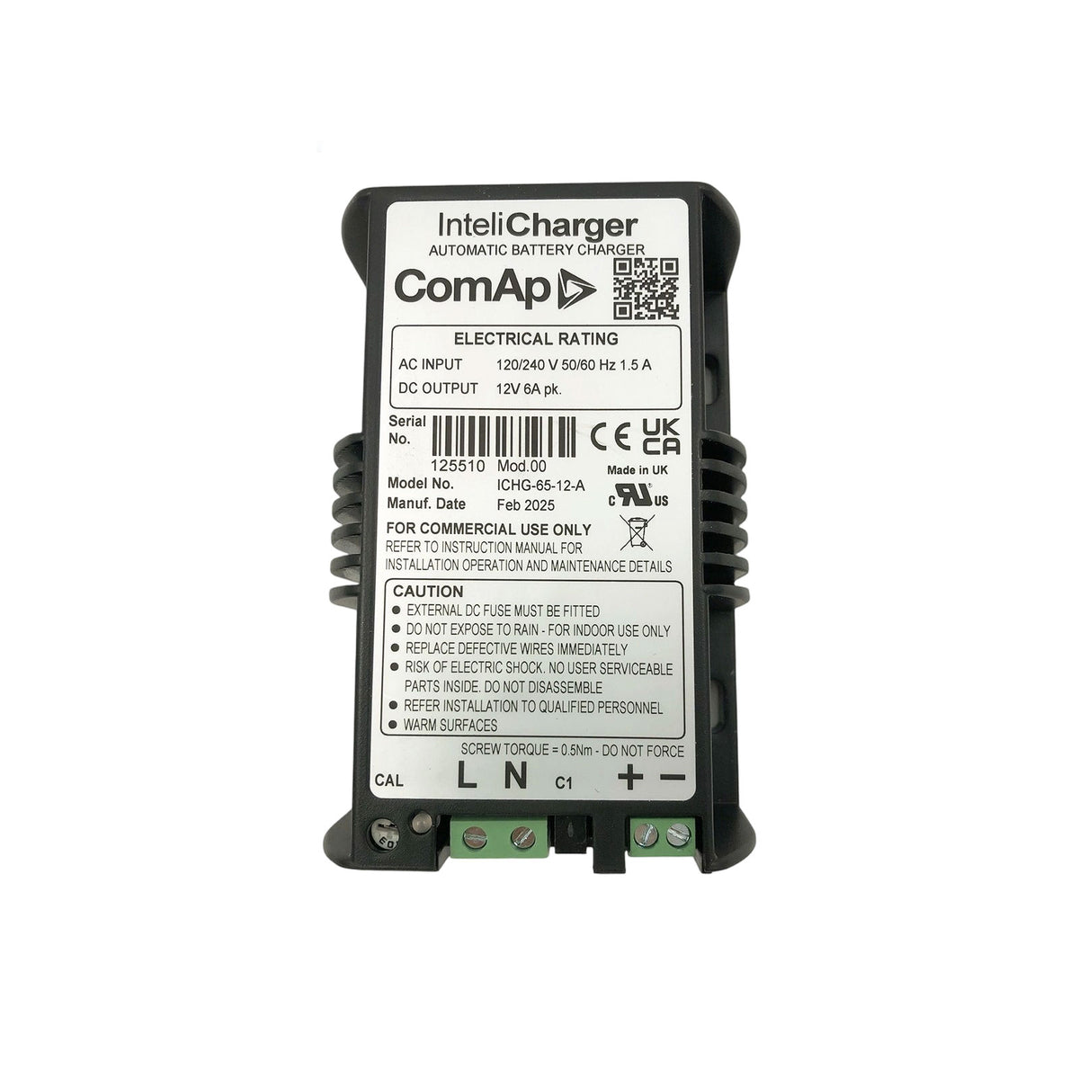 Original ComAp InteliCharger 65 12-A F 12V 6A Three Stage Automatic Battery Charger