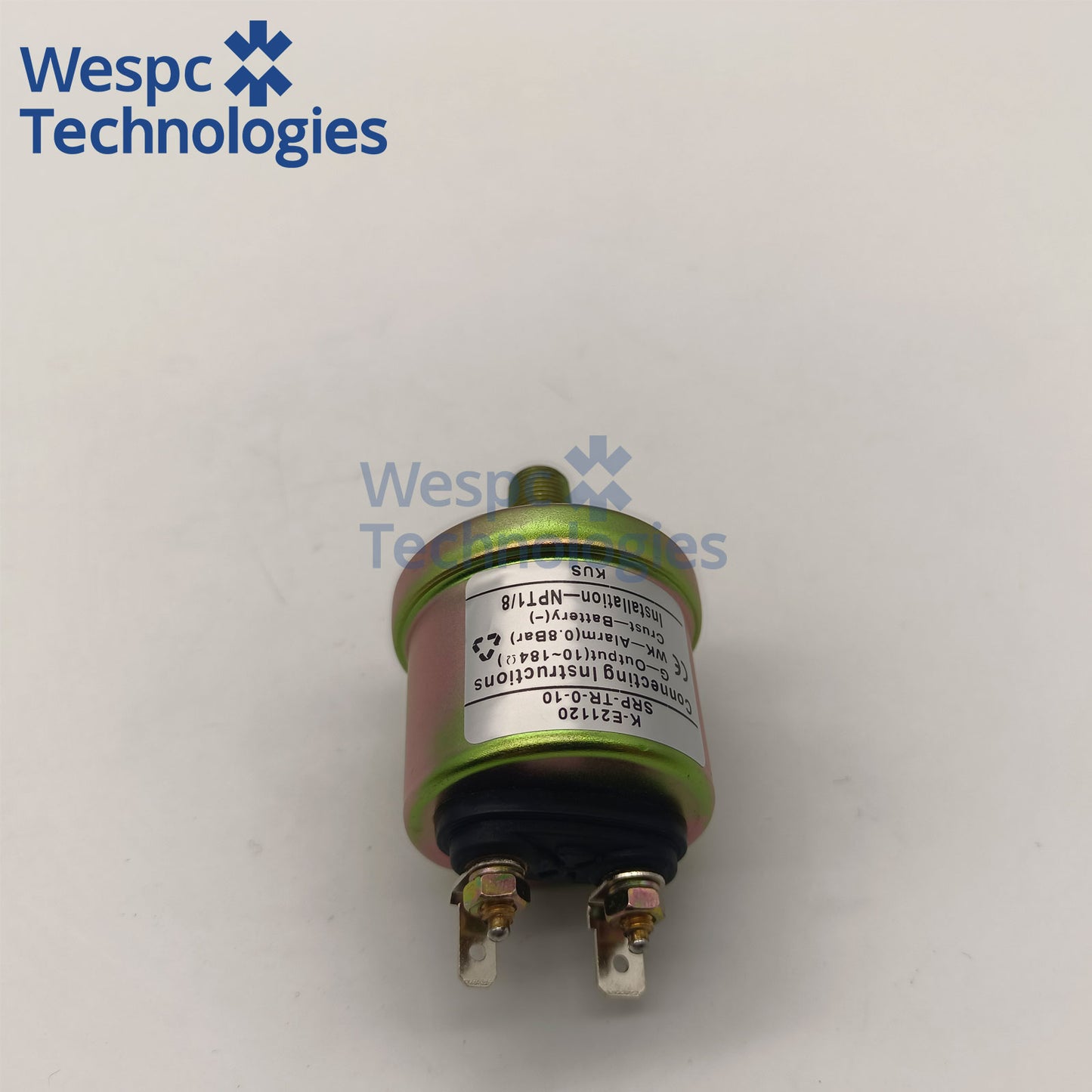 Original KUS KE21120 Oil Pressure Sensor NPT 1/8 0-10 Bar Thread Dual M4 Terminal 10-184Ω 0.8Bar Low Pressure Alarm