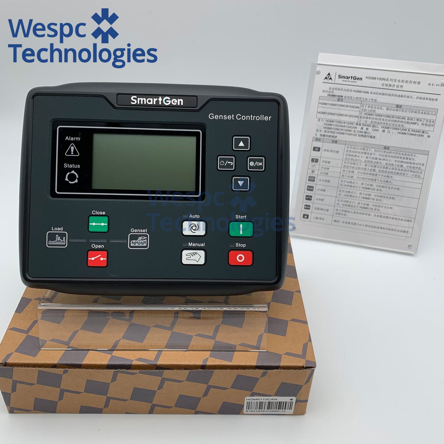Original SmartGen HGM6110CAN Intelligent Generator Control Module AMF Automatic Shutdown Controller