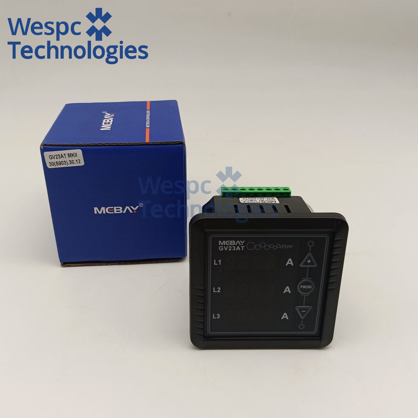 Original MEBAY GV23AT MKII Three Phase Digital Ammeter LED Display AC Current Panel Meter