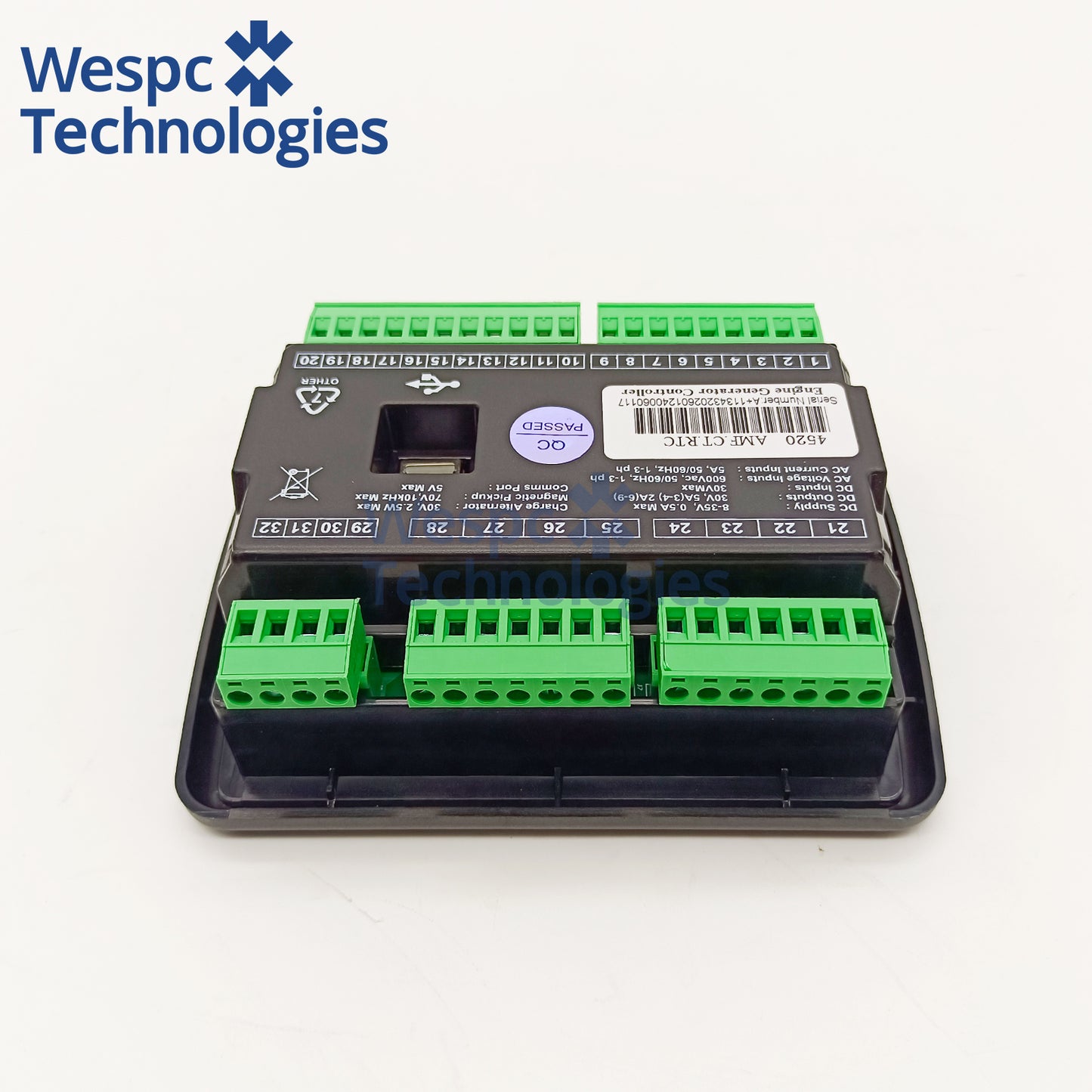 4520 Auto Mains Control Module with LCD Display Compatible with DSE Industrial Diesel Generator Genset