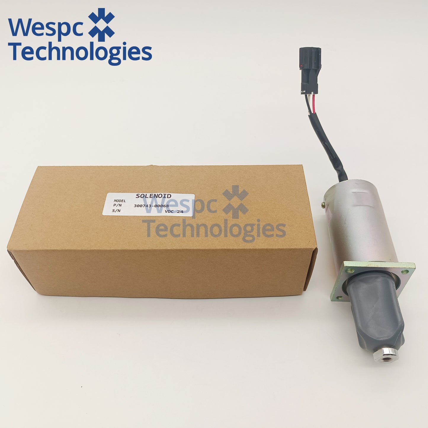 24V Shutdown Solenoid Valve 65.25900-6006A 300743-00068 For DAEWOO Doosan D1146T
