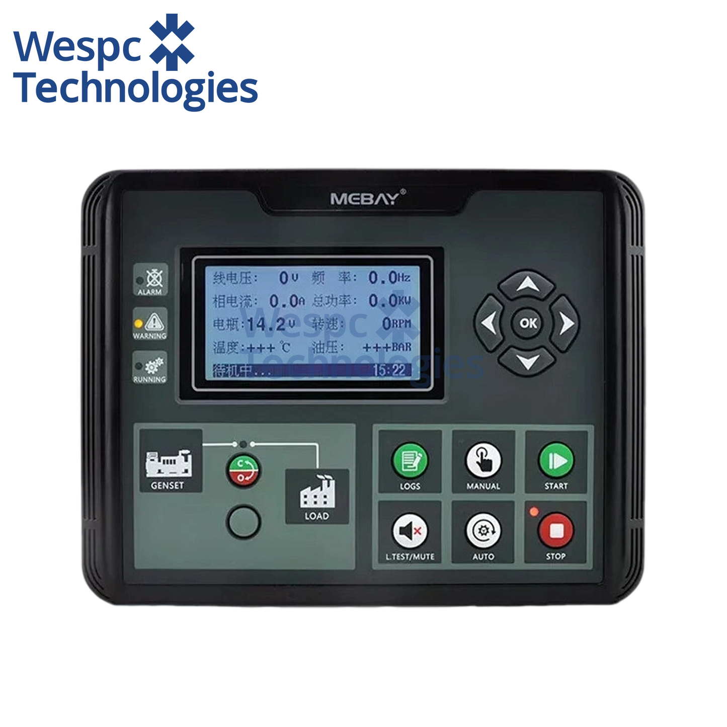Original MEBAY DC50D MK3 Genset Controller 3.5 Inch LCD Single Unit Auto Start Stop DC50D MKIII Control Module