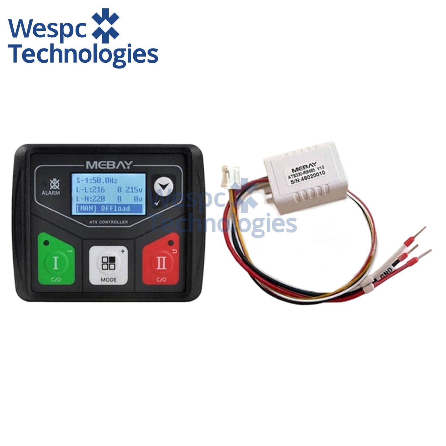 Original Mebay ATS330 Remote ATS Controller Set With RS485 Expansion Module