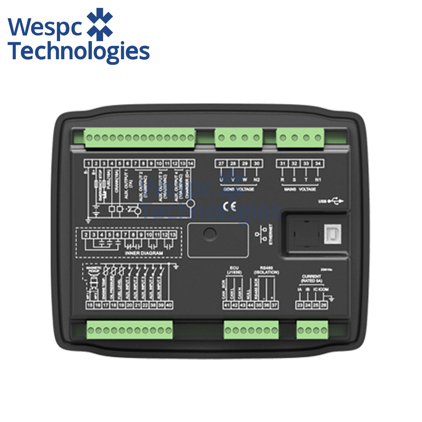 Original SmartGen HGM6120LT Automation Genset AMF Controller Remote Signal Control Panel
