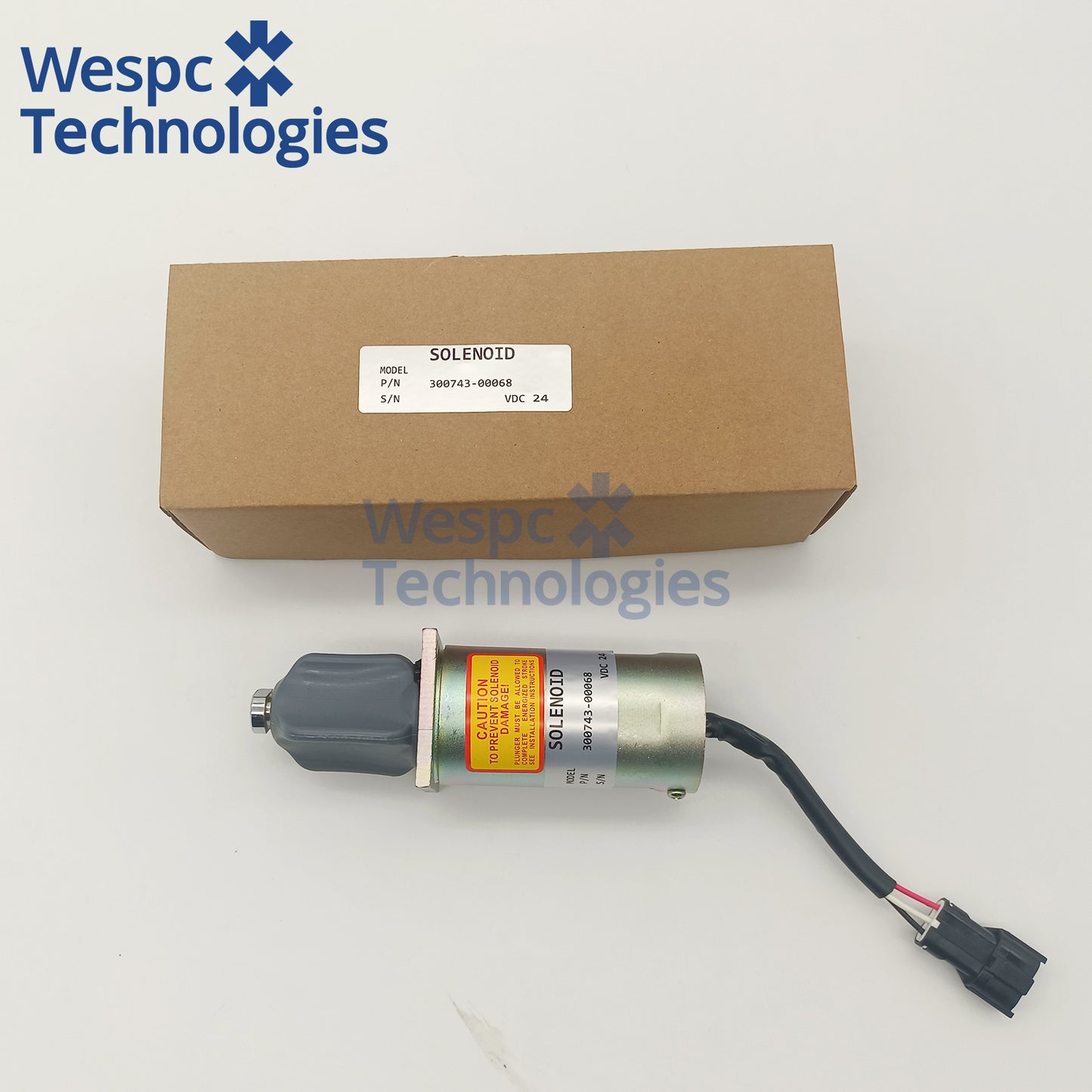 24V Shutdown Solenoid Valve 65.25900-6006A 300743-00068 For DAEWOO Doosan D1146T