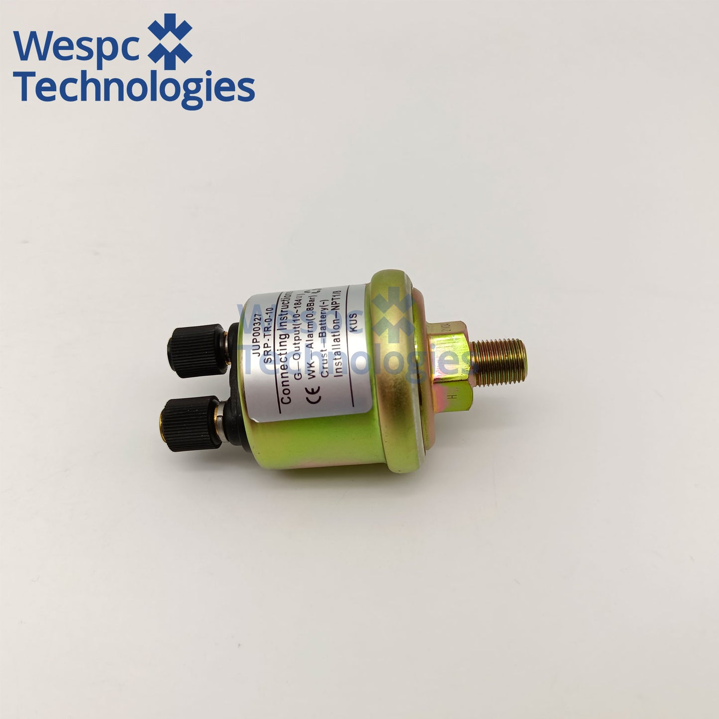 Original KUS JUP00327 Oil Pressure Sender SRP-TR-0-10 0-10Bar 0.8Bar Low Pressure Alarm 1/8NPT Dual Terminal Resistance Oil Pressure Sensor