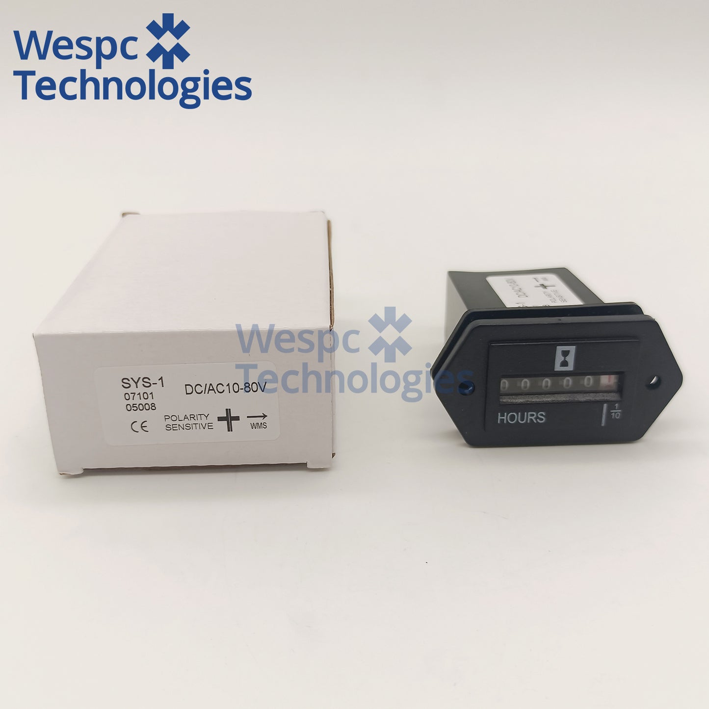 SYS-1 DC10-80V Hour Meter Gauge Timer Boat Truck Tractor Hour Meter Rectangular