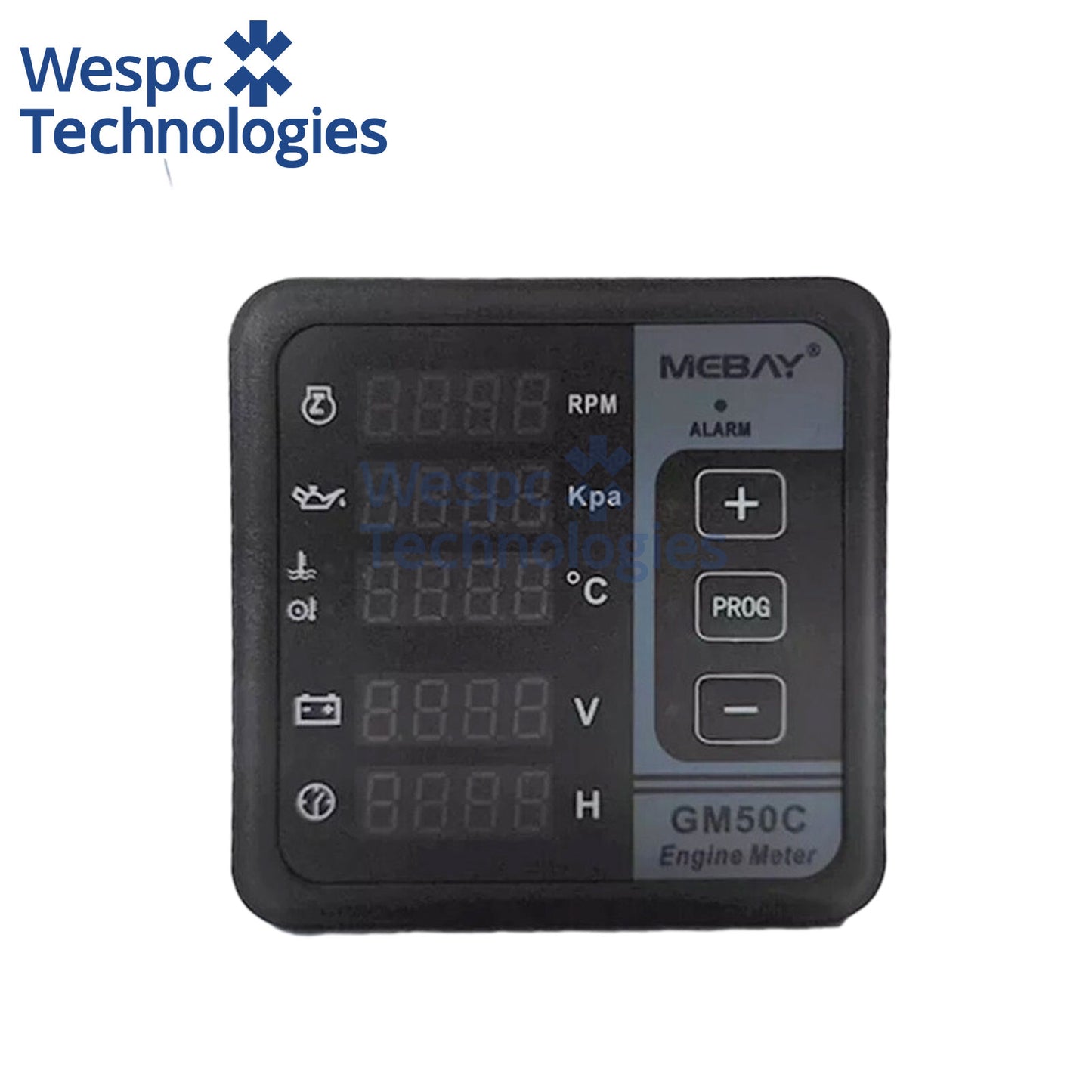 Original Genuine Mebay GM50CR Engine Digital  Multifunction Meter RPM Oil Pressure Meter