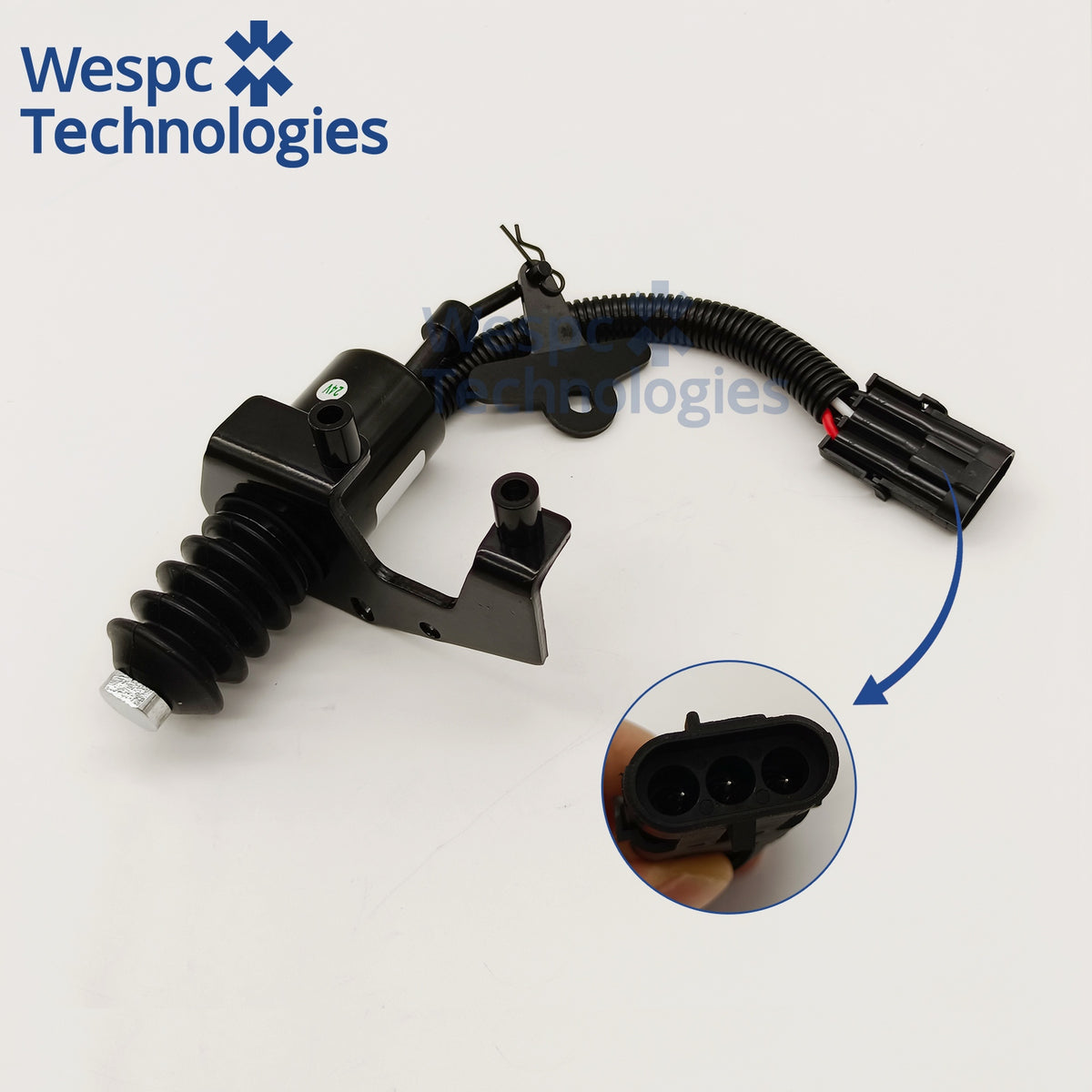 B7648-115100 24V Fuel Shutoff Stop Solenoid For Lovol Yuchai Diesel Engine Loader Excavator Diesel Generator