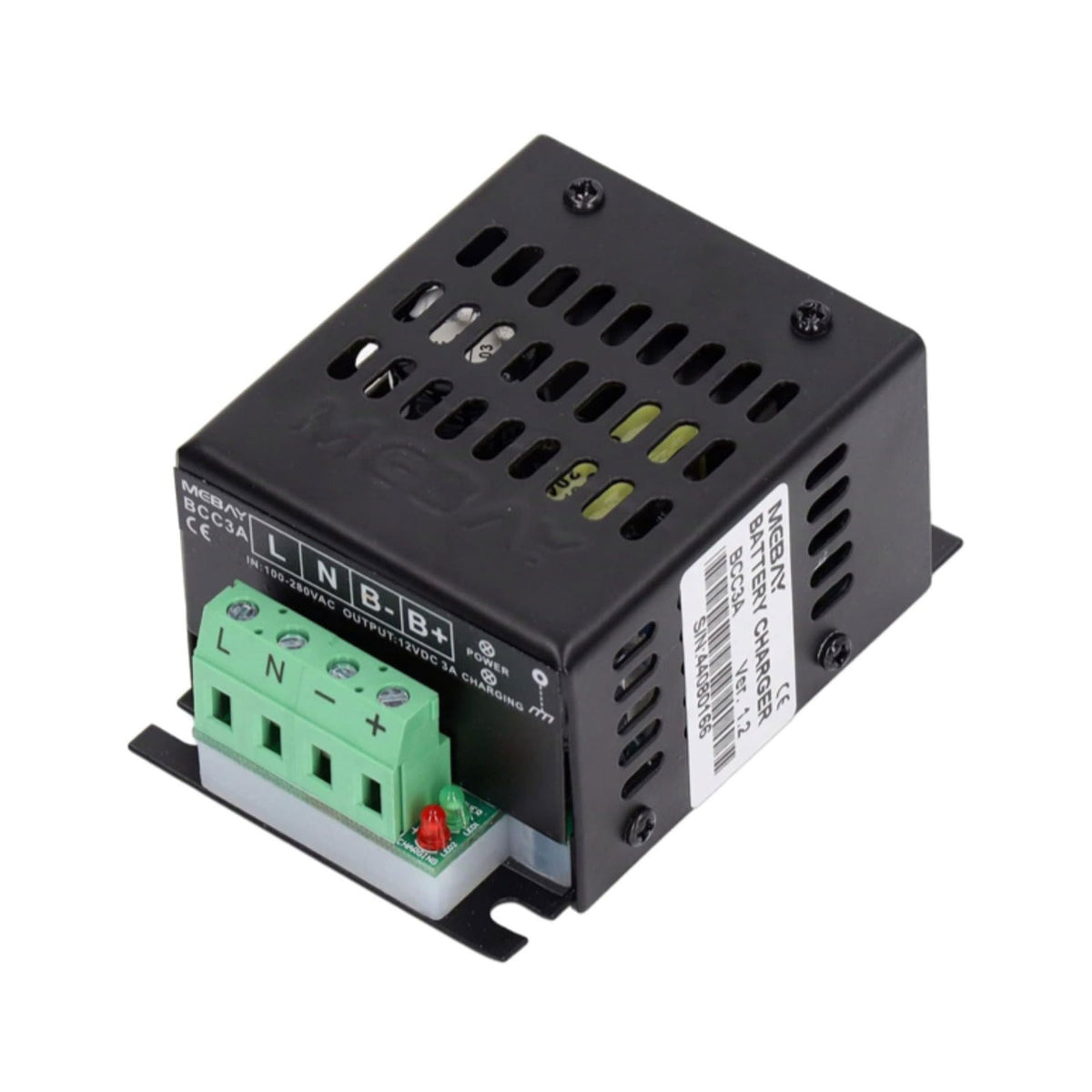 Original Mebay BCC3A 12V 3A Intelligent 3-Stage Battery Float Charger For Diesel Genset Starter Battery