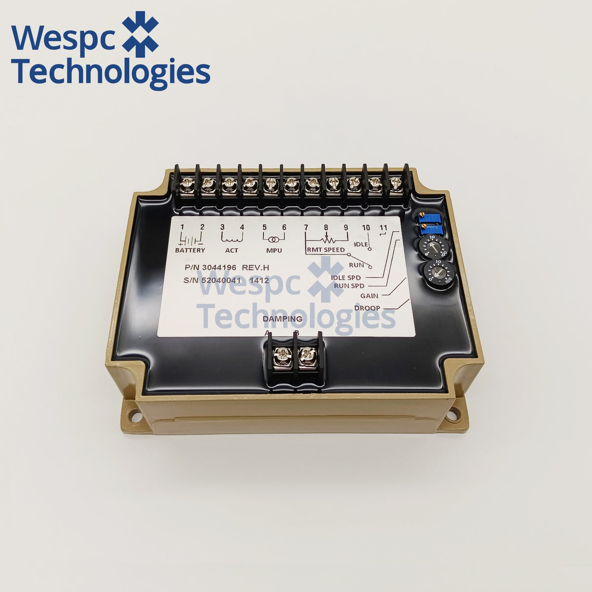 3044196 Speed Controller 220V/380V Electronic Governor Board for Diesel Generator Set Compatible with Cummins Genset